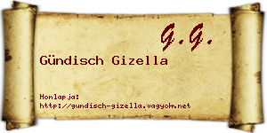 Gündisch Gizella névjegykártya